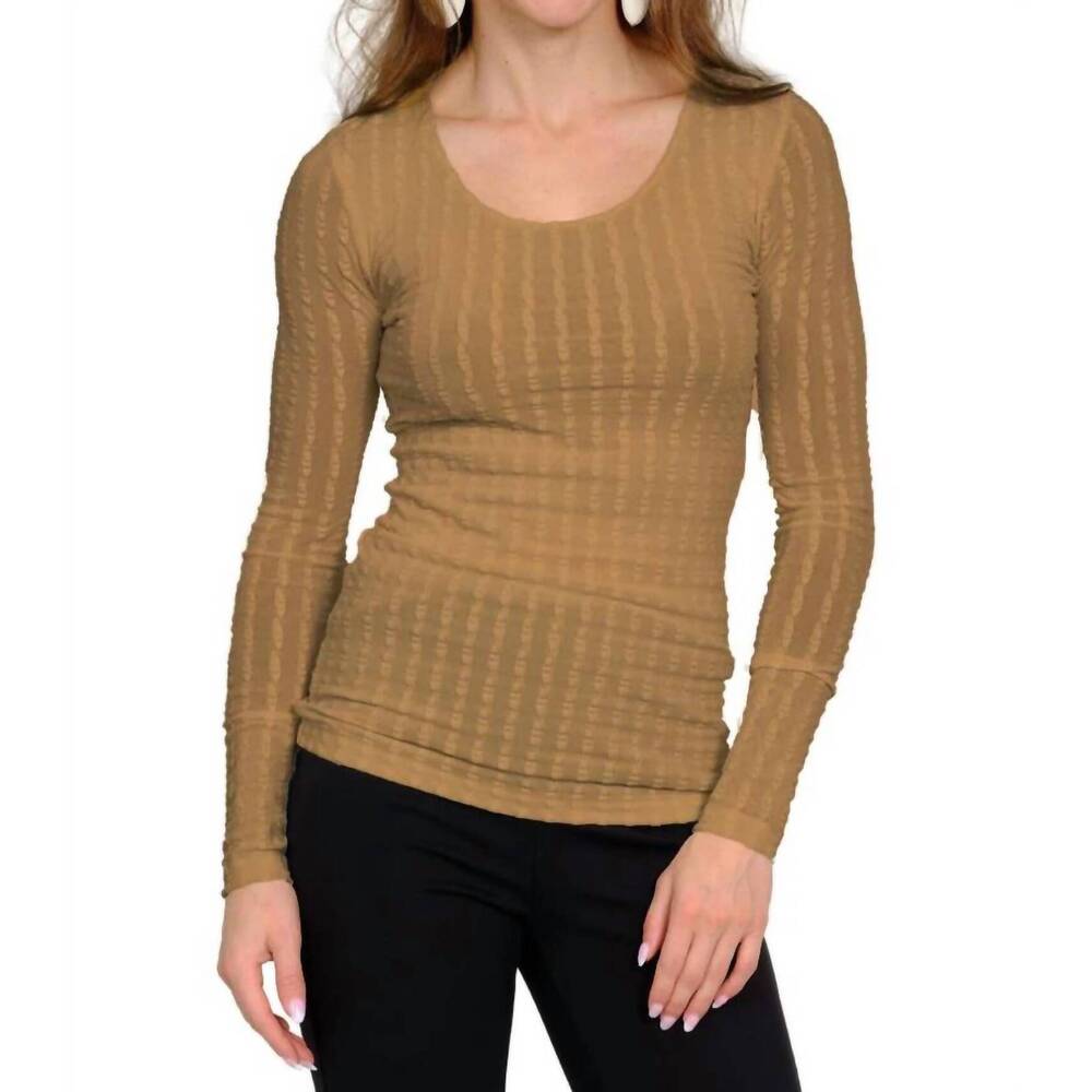 NEW LIOR long sleeve top in camel